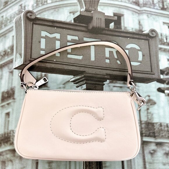 Coach Nolita 19 CR364-Chalk/Silver Convertible Shoulder Bag / Wristlet - Picture 2 of 7